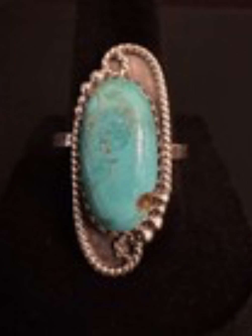 Beautiful‎ Kingman turquoise ring set in sterling silver setting!